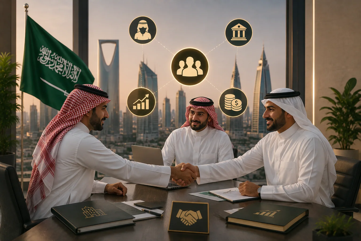 الربط بالمستثمرين وشركاء التمويل