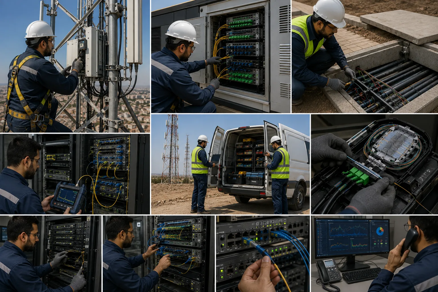 صيانة وتطوير شبكات الاتصالات والبنية التحتية